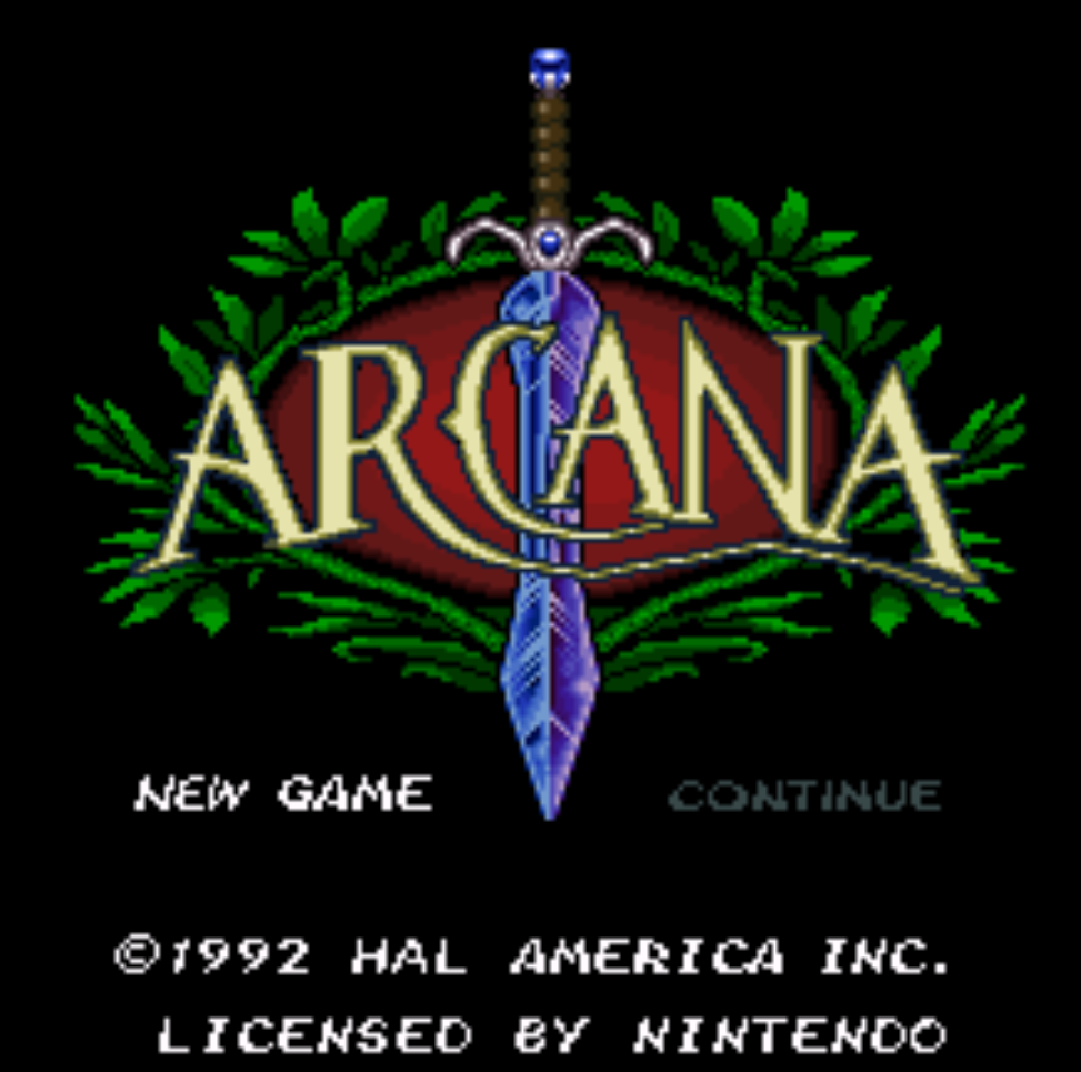 Arcana Title Screen